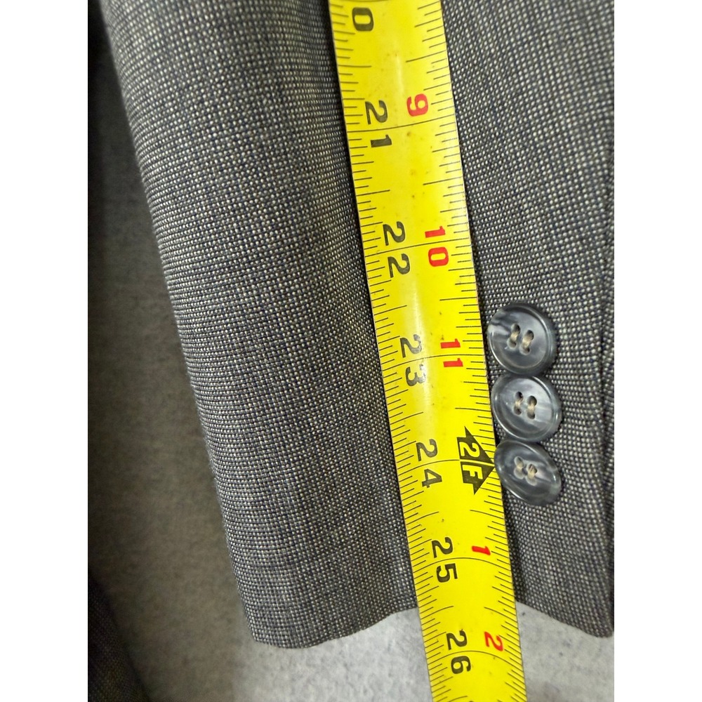 Botany 500 Mens 2 Piece Suit Gray Micro Pattern Blazer Trousers 36x30.5 42R - Picture 5 of 13